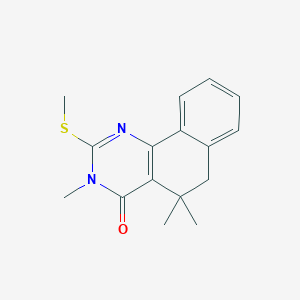 3,5,5-trimethyl-2-(methylthio)-5,6-dihydrobenzo[h]quinazolin-4(3H)-one