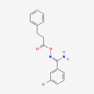 molecular formula C16H15BrN2O2 B5843295 3-bromo-N'-[(3-phenylpropanoyl)oxy]benzenecarboximidamide 