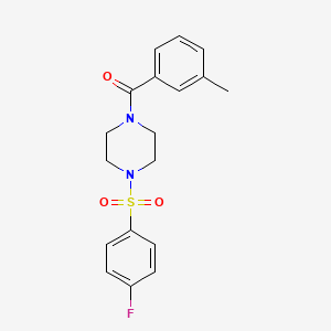 1-[(4-fluorophenyl)sulfonyl]-4-(3-methylbenzoyl)piperazine