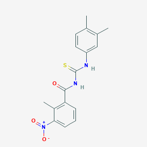 molecular formula C17H17N3O3S B5843332 N-{[(3,4-dimethylphenyl)amino]carbonothioyl}-2-methyl-3-nitrobenzamide 