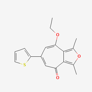 molecular formula C17H16O3S B5843335 8-ethoxy-1,3-dimethyl-6-(2-thienyl)-4H-cyclohepta[c]furan-4-one 