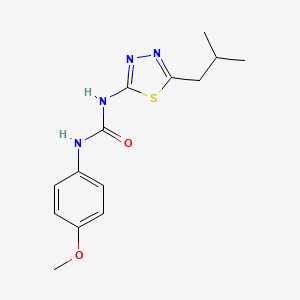 molecular formula C14H18N4O2S B5843341 N-(5-isobutyl-1,3,4-thiadiazol-2-yl)-N'-(4-methoxyphenyl)urea 