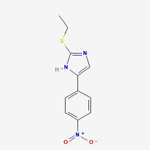 molecular formula C11H11N3O2S B5843344 2-(ethylthio)-4-(4-nitrophenyl)-1H-imidazole 