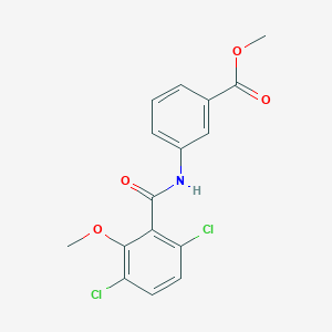 molecular formula C16H13Cl2NO4 B5843366 methyl 3-[(3,6-dichloro-2-methoxybenzoyl)amino]benzoate 