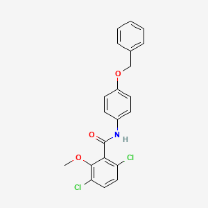 molecular formula C21H17Cl2NO3 B5843380 N-[4-(benzyloxy)phenyl]-3,6-dichloro-2-methoxybenzamide 