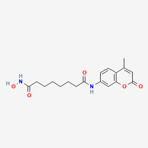 molecular formula C18H22N2O5 B584340 Coumarin Suberoylanilide Hydroxamic Acid CAS No. 1260635-77-5