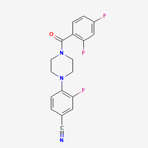 molecular formula C18H14F3N3O B5843403 4-[4-(2,4-difluorobenzoyl)-1-piperazinyl]-3-fluorobenzonitrile 