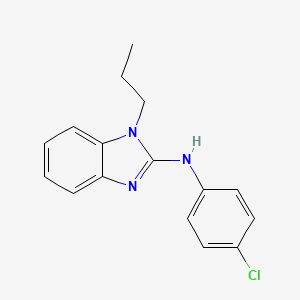 molecular formula C16H16ClN3 B5843405 N-(4-chlorophenyl)-1-propyl-1H-benzimidazol-2-amine 