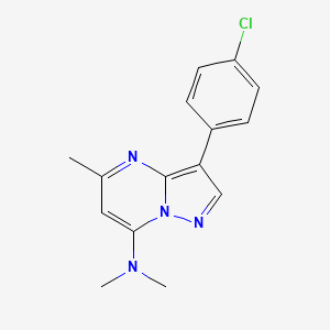 molecular formula C15H15ClN4 B5843424 3-(4-chlorophenyl)-N,N,5-trimethylpyrazolo[1,5-a]pyrimidin-7-amine 
