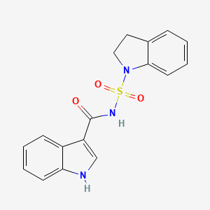 molecular formula C17H15N3O3S B5843434 N-(2,3-dihydro-1H-indol-1-ylsulfonyl)-1H-indole-3-carboxamide 