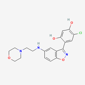 molecular formula C19H20ClN3O4 B584346 4-Chloro-6-{5-[(2-morpholin-4-ylethyl)amino]-1,2-benzisoxazol-3-yl}benzene-1,3-diol CAS No. 1012788-65-6