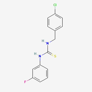 molecular formula C14H12ClFN2S B5843495 N-(4-chlorobenzyl)-N'-(3-fluorophenyl)thiourea 