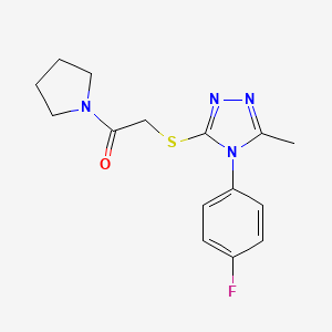 4-(4-fluorophenyl)-3-methyl-5-{[2-oxo-2-(1-pyrrolidinyl)ethyl]thio}-4H-1,2,4-triazole