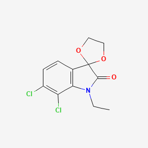 molecular formula C12H11Cl2NO3 B5843541 6',7'-dichloro-1'-ethylspiro[1,3-dioxolane-2,3'-indol]-2'(1'H)-one 