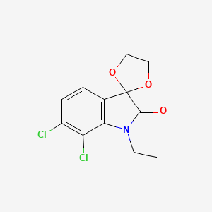 6',7'-dichloro-1'-ethylspiro[1,3-dioxolane-2,3'-indol]-2'(1'H)-one