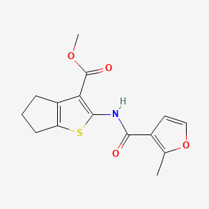 molecular formula C15H15NO4S B5843554 methyl 2-[(2-methyl-3-furoyl)amino]-5,6-dihydro-4H-cyclopenta[b]thiophene-3-carboxylate 