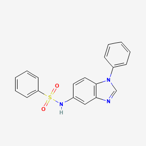 molecular formula C19H15N3O2S B5843561 N-(1-phenyl-1H-benzimidazol-5-yl)benzenesulfonamide 