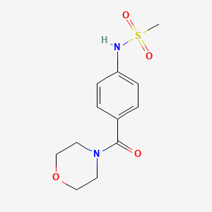 molecular formula C12H16N2O4S B5843564 N-[4-(4-morpholinylcarbonyl)phenyl]methanesulfonamide 