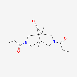 1,5-dimethyl-3,7-dipropionyl-3,7-diazabicyclo[3.3.1]nonan-9-one