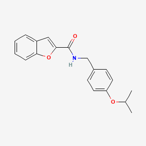 molecular formula C19H19NO3 B5843589 N-(4-isopropoxybenzyl)-1-benzofuran-2-carboxamide 