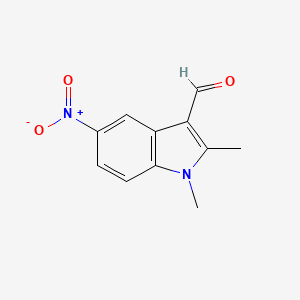 molecular formula C11H10N2O3 B5843610 1,2-dimethyl-5-nitro-1H-indole-3-carbaldehyde CAS No. 3558-15-4