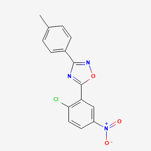 molecular formula C15H10ClN3O3 B5843619 5-(2-chloro-5-nitrophenyl)-3-(4-methylphenyl)-1,2,4-oxadiazole 