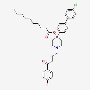 molecular formula C37H45ClFNO3 B584363 4-(4'-Chlorobiphenyl-4-yl)-1-(4-(4-fluorophenyl)-4-oxobutyl)piperidin-4-yl decanoate CAS No. 1796933-22-6