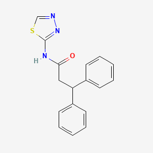 molecular formula C17H15N3OS B5843641 3,3-diphenyl-N-1,3,4-thiadiazol-2-ylpropanamide 