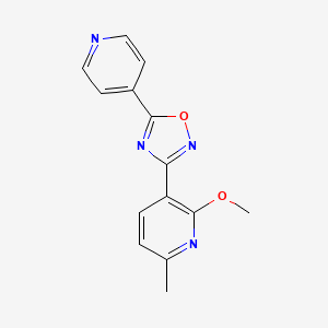 molecular formula C14H12N4O2 B5843646 2-methoxy-6-methyl-3-[5-(4-pyridinyl)-1,2,4-oxadiazol-3-yl]pyridine 