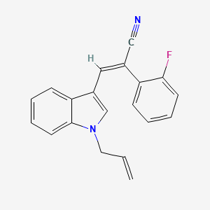molecular formula C20H15FN2 B5843654 3-(1-allyl-1H-indol-3-yl)-2-(2-fluorophenyl)acrylonitrile 