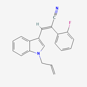 3-(1-allyl-1H-indol-3-yl)-2-(2-fluorophenyl)acrylonitrile