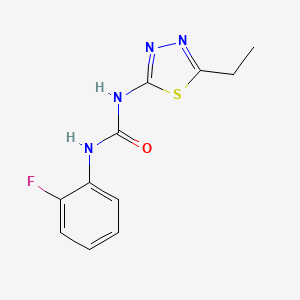 molecular formula C11H11FN4OS B5843662 N-(5-ethyl-1,3,4-thiadiazol-2-yl)-N'-(2-fluorophenyl)urea 