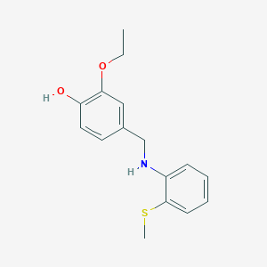 molecular formula C16H19NO2S B5843691 2-ethoxy-4-({[2-(methylthio)phenyl]amino}methyl)phenol 