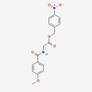 molecular formula C17H16N2O6 B5843778 4-nitrobenzyl N-(4-methoxybenzoyl)glycinate 