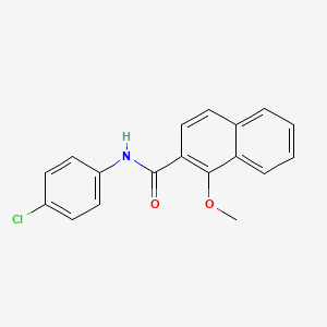 molecular formula C18H14ClNO2 B5843810 N-(4-chlorophenyl)-1-methoxy-2-naphthamide 