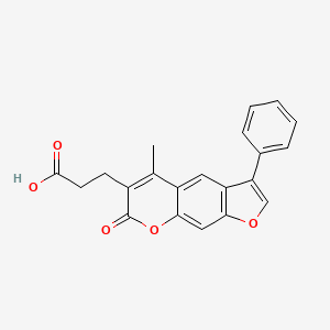 3-(5-methyl-7-oxo-3-phenyl-7H-furo[3,2-g]chromen-6-yl)propanoic acid