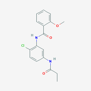 N-[2-chloro-5-(propionylamino)phenyl]-2-methoxybenzamide