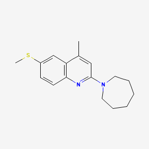 2-(1-azepanyl)-4-methyl-6-(methylthio)quinoline