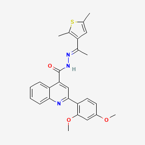 2-(2,4-dimethoxyphenyl)-N'-[1-(2,5-dimethyl-3-thienyl)ethylidene]-4-quinolinecarbohydrazide