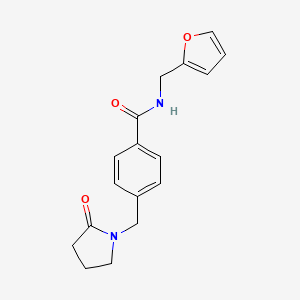molecular formula C17H18N2O3 B5843842 N-(2-furylmethyl)-4-[(2-oxo-1-pyrrolidinyl)methyl]benzamide 