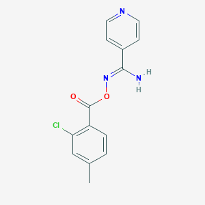 molecular formula C14H12ClN3O2 B5843865 N'-[(2-chloro-4-methylbenzoyl)oxy]-4-pyridinecarboximidamide 