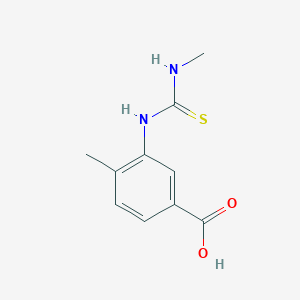 molecular formula C10H12N2O2S B5843889 4-methyl-3-{[(methylamino)carbonothioyl]amino}benzoic acid 