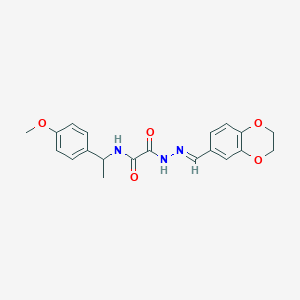 2-[2-(2,3-dihydro-1,4-benzodioxin-6-ylmethylene)hydrazino]-N-[1-(4-methoxyphenyl)ethyl]-2-oxoacetamide