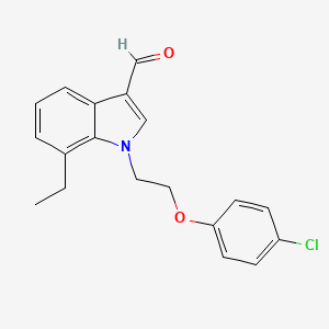 molecular formula C19H18ClNO2 B5843920 1-[2-(4-chlorophenoxy)ethyl]-7-ethyl-1H-indole-3-carbaldehyde 