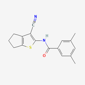 N-(3-cyano-5,6-dihydro-4H-cyclopenta[b]thien-2-yl)-3,5-dimethylbenzamide