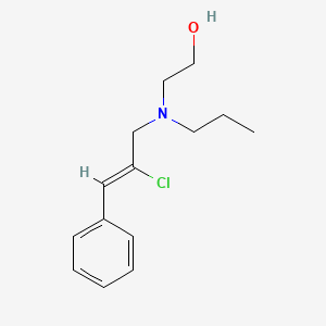 molecular formula C14H20ClNO B5843949 2-[(2-chloro-3-phenyl-2-propen-1-yl)(propyl)amino]ethanol 