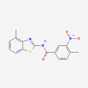 4-methyl-N-(4-methyl-1,3-benzothiazol-2-yl)-3-nitrobenzamide