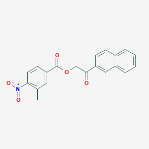 molecular formula C20H15NO5 B5843975 2-(2-naphthyl)-2-oxoethyl 3-methyl-4-nitrobenzoate 