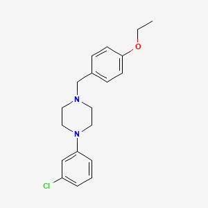 molecular formula C19H23ClN2O B5844005 1-(3-chlorophenyl)-4-(4-ethoxybenzyl)piperazine 