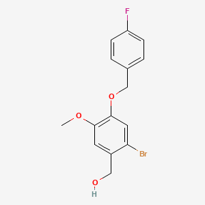 molecular formula C15H14BrFO3 B5844013 {2-bromo-4-[(4-fluorobenzyl)oxy]-5-methoxyphenyl}methanol 